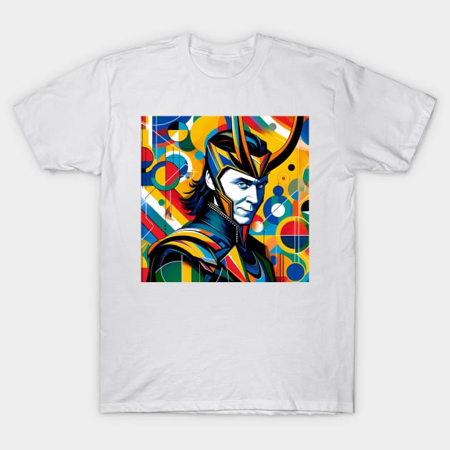 Loki: Abstract Modern T-Shirt by Delulu Designs